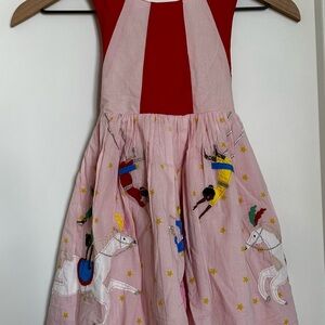 Mini Boden Red and Pink Circus Dress 4-5